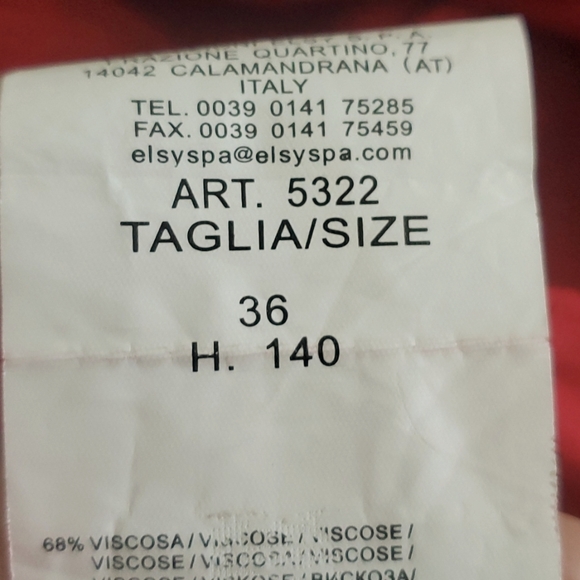 ELSY GIRL red jumpsuit. Italian Size 36 (H. 140 cm) / U.S. Size 10. Worn… - Picture 8 of 9